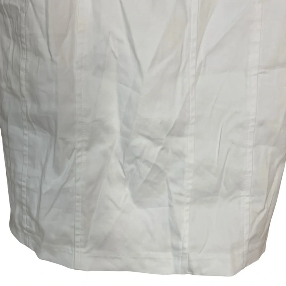 Zara Stretch Poplin Mini Dress White